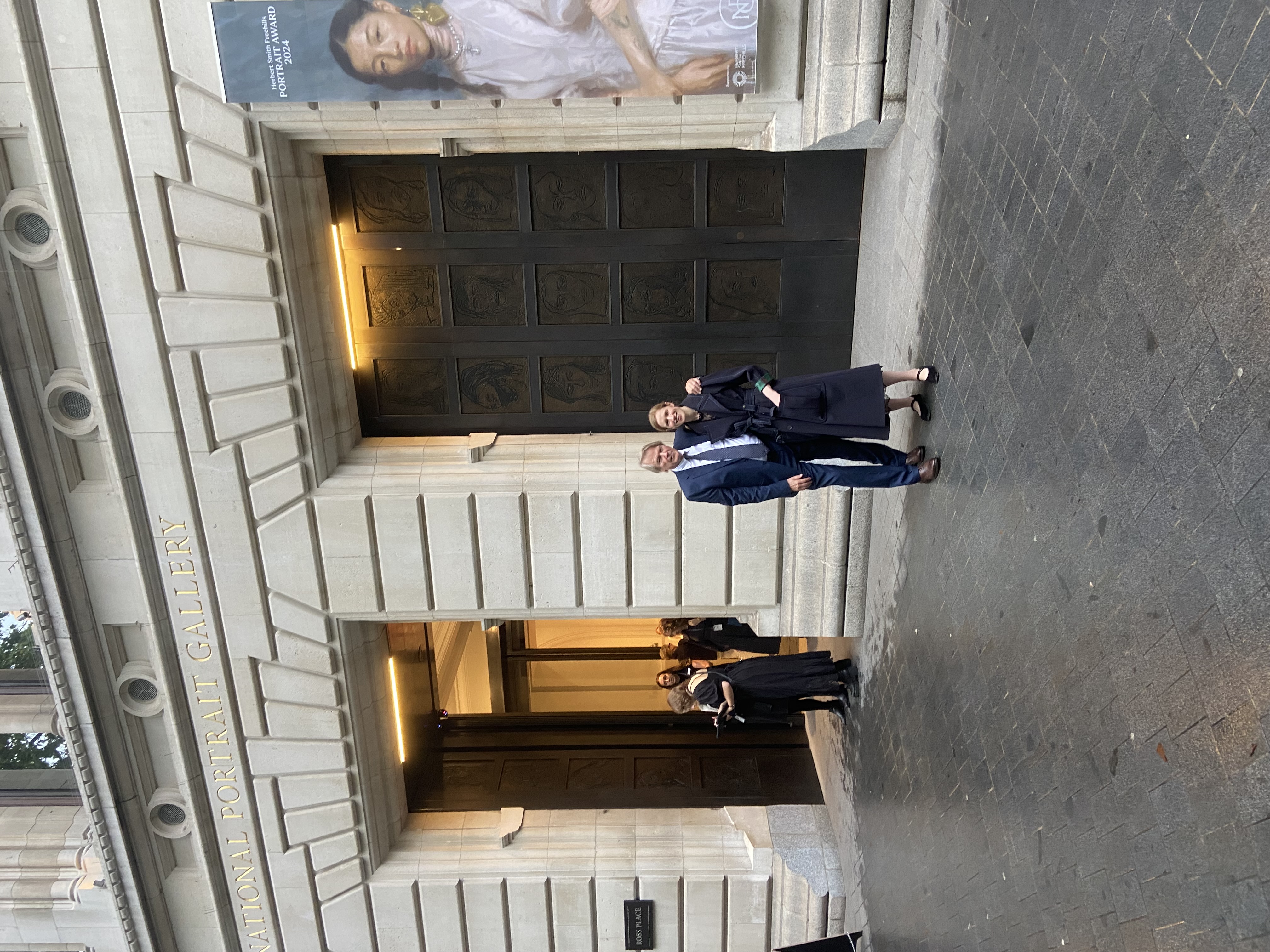 Charles Cecil with Isabella Watling at the National Portrait Gallery for the award ceremony, July 2024